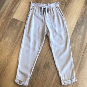 Khaki Paper Bag Pants